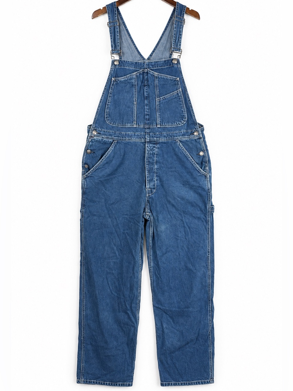 Vintage 1999 GAP Denim Carpenter Overalls M Baggy Utility Workwear 90s